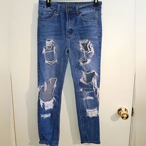 GOGO High Rise Ankle Jeans
